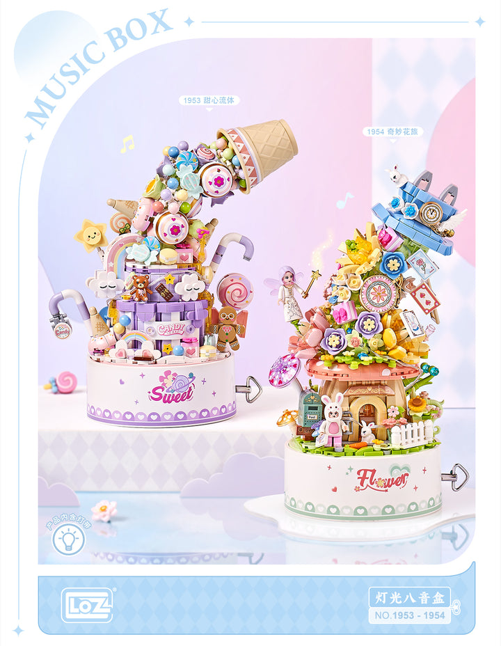 Flower Tower Music Box (Set 1954) - heydaystoys