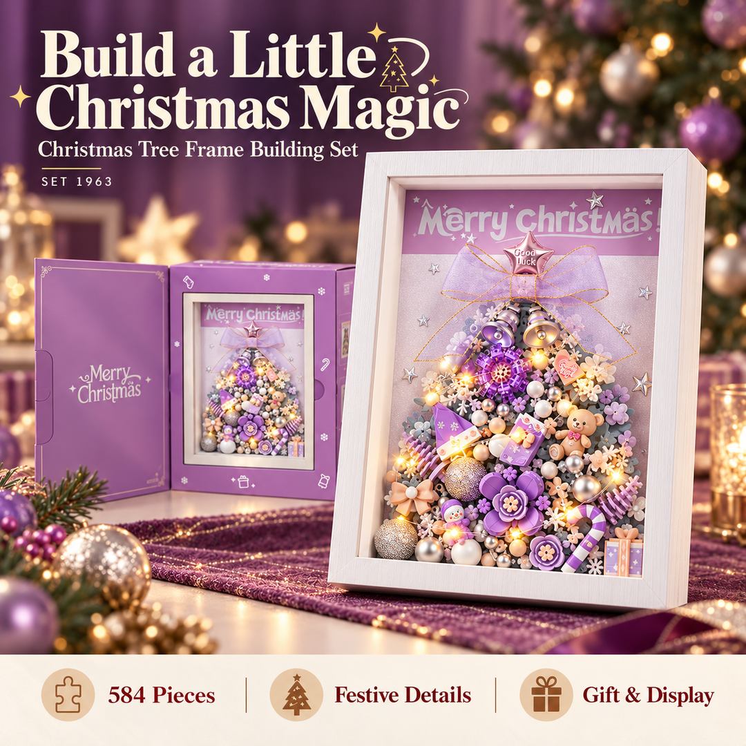 Purple Christmas Tree Photo Frame(set 1963)
