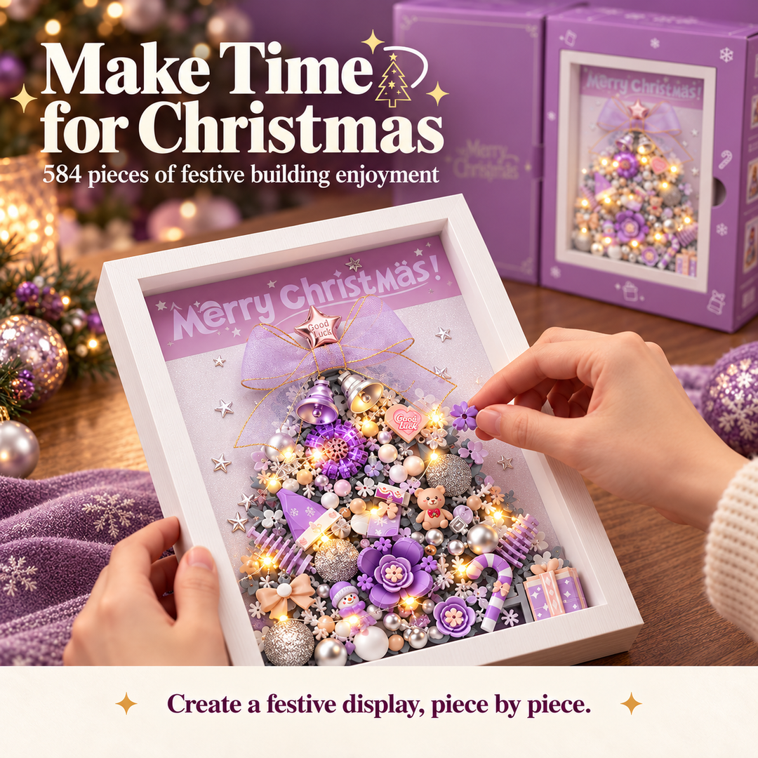 Purple Christmas Tree Photo Frame(set 1963)
