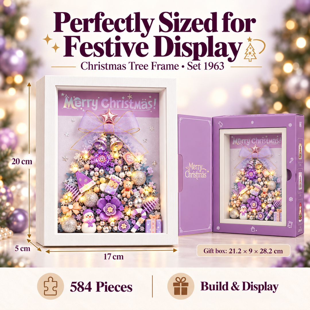 Purple Christmas Tree Photo Frame(set 1963)