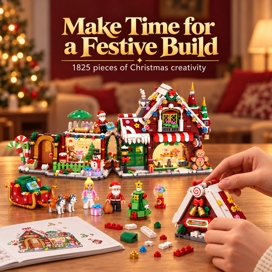 Christmas House Mini Building Block Set with Foldable Design (Set 1972)