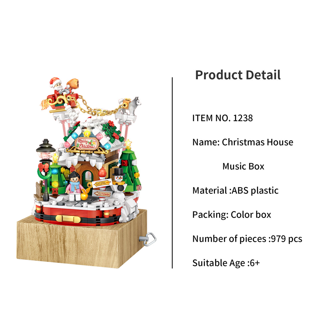 Christmas House Music Box (Set 1238)
