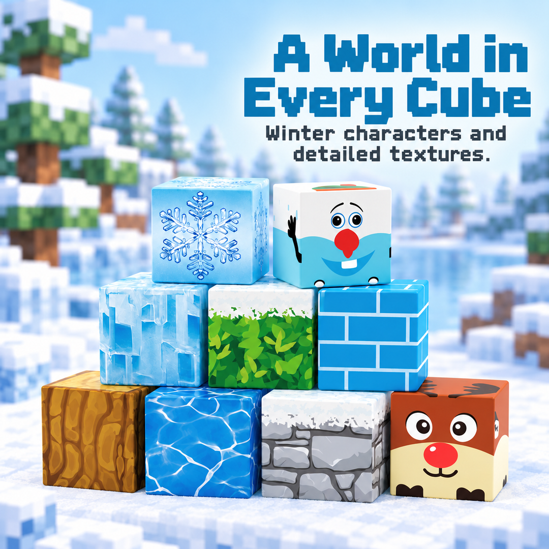Magnetic Building Blocks Winter Ice Castle – 54-Piece Cube Set (25C-63)