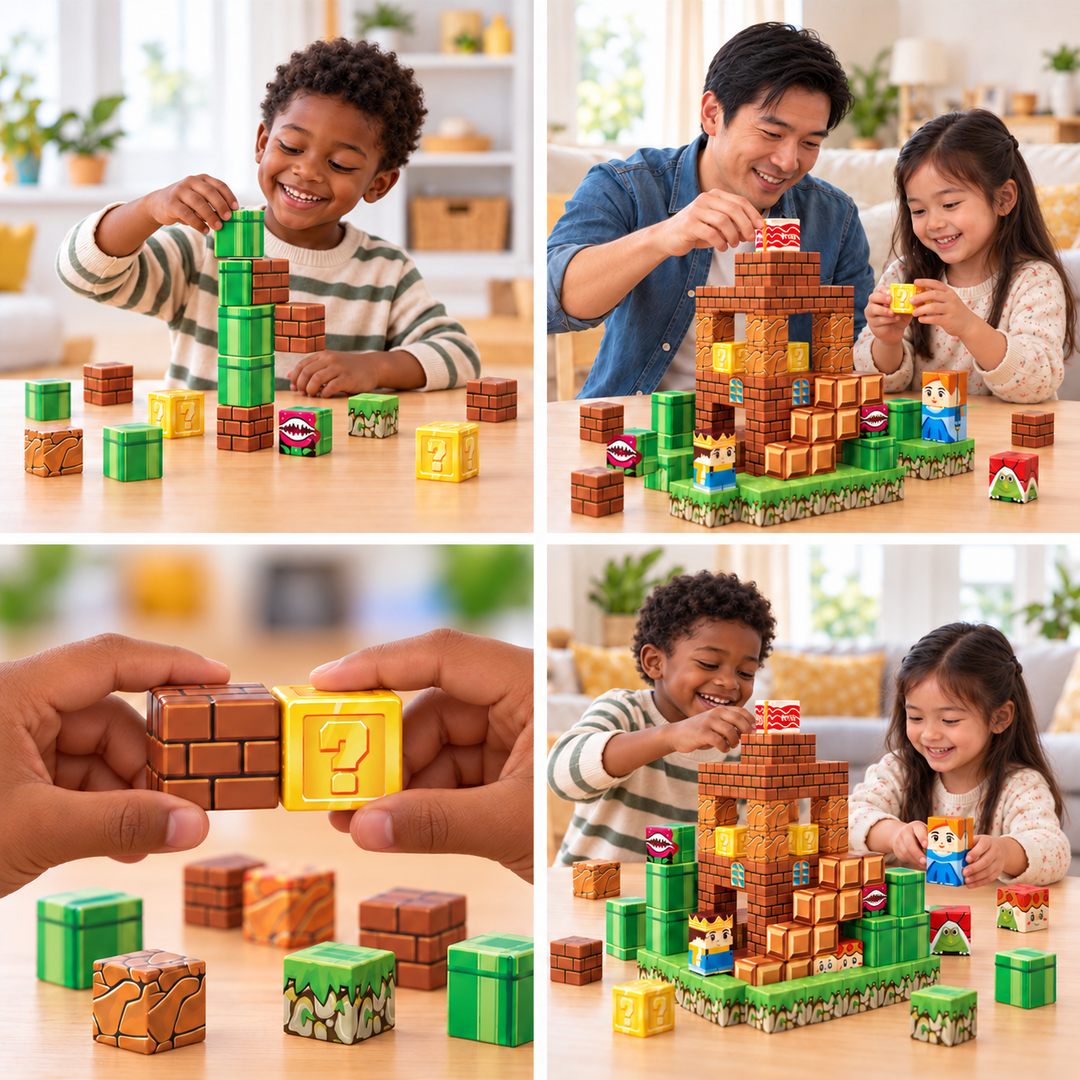 Magnetic Building Blocks Castle Adventure – 108-Piece Cube Set (25C-66)