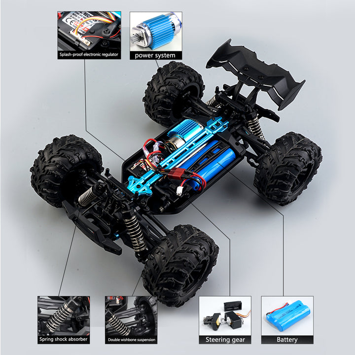 1:16 Scale 40KM/H Waterproof Offroad All Terrains RC Monster Truck (Set 16102)