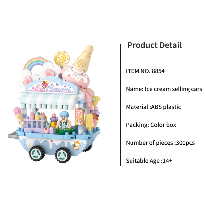Mini Food Truck Building Kits (Set 8854-8856)