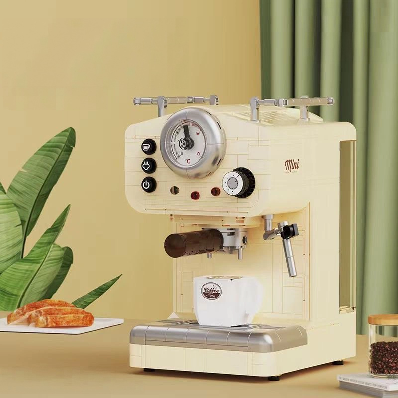 Coffee Machine Building Blocks - Cream, 16809 & Model | Heydays Toys ...