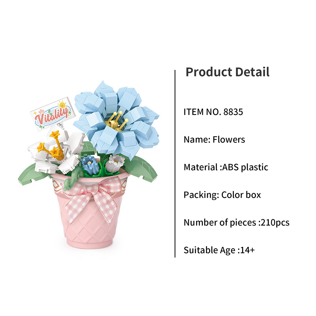 Mirco Blocks Flower Pots (Set 8835-8838)