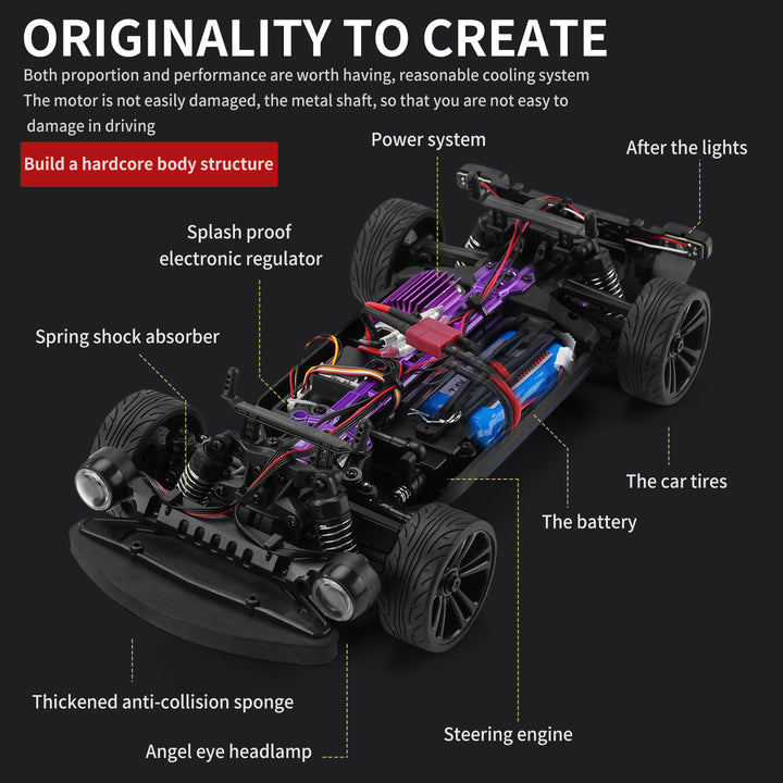 4WD RC Drift Car High Speed Remote Control Car (Set 16303)