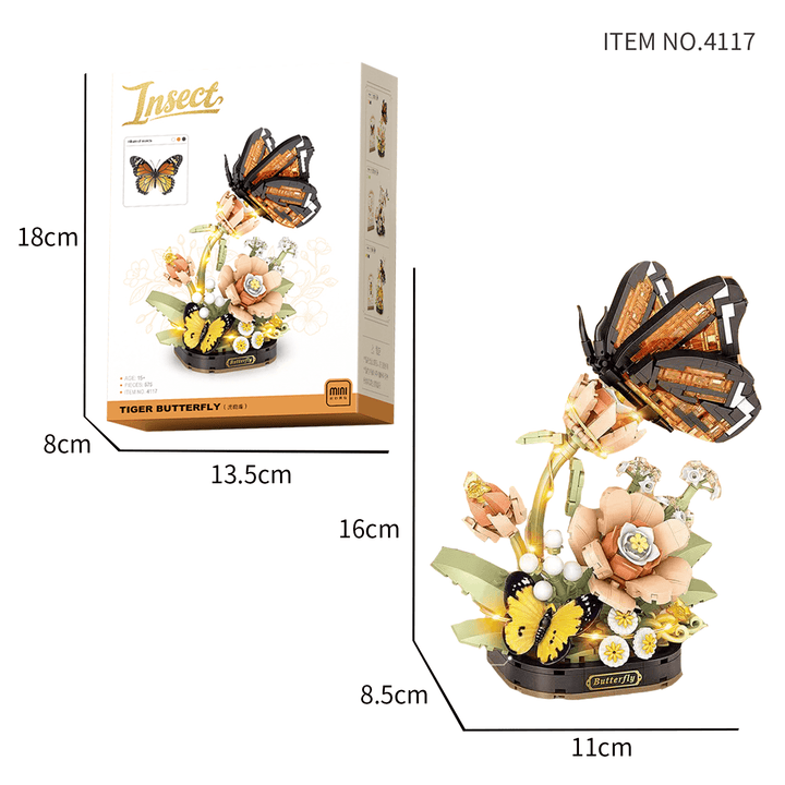 Tiger Butterfly Botanical Micro Building Kit (Set 4117)