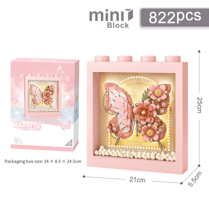 Pink Butterfly Display Frame(Set 1960)