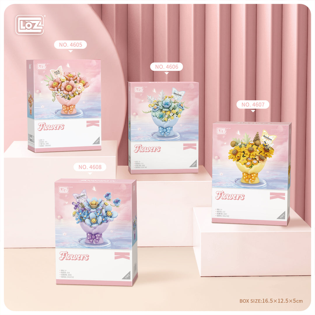 Mini Flower Bouquet Building Blocks