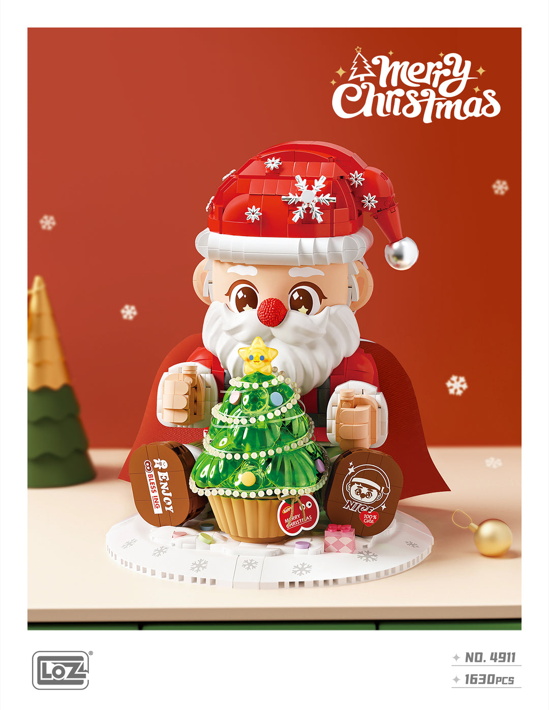 Santa Claus with christmas tree(set 4911)