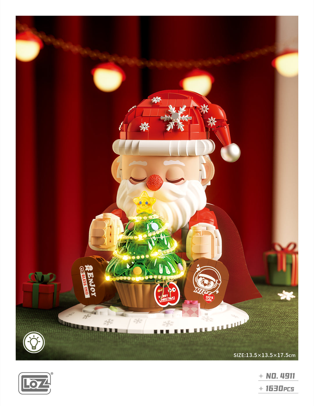 Santa Claus with christmas tree(set 4911)