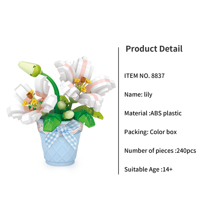 Mirco Blocks Flower Pots (Set 8835-8838)