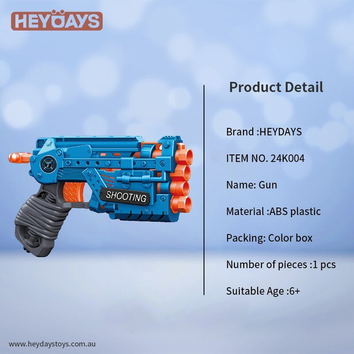 Soft Dart Blaster 4-Barrel Blasting Pump Action Soft Toy Gun Gift Kids Adults