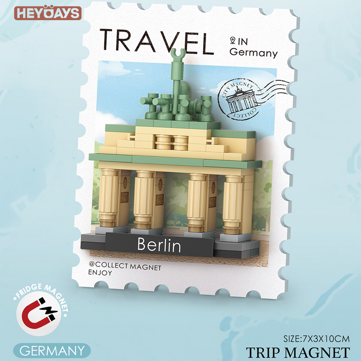 3D World Landmark Building Block Fridge Magnet Blind Box Mystery Souvenir Gift