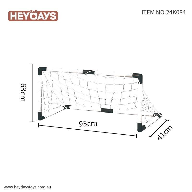 Indoor Outdoor Sports Football Set Soccer Goal Net Toy with Pump & Ball for Kids