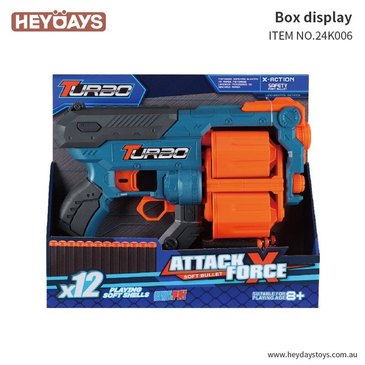 Soft Dart Blaster w/ Foam Darts Outdoor Play Toy Gift Kids Teens Adults