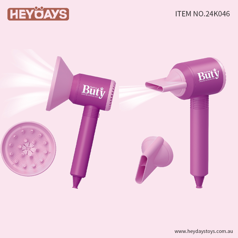 Pretend Play Hair Styling Set Hair Dryer Beauty Salon Kit Toy Gift Kids Girls