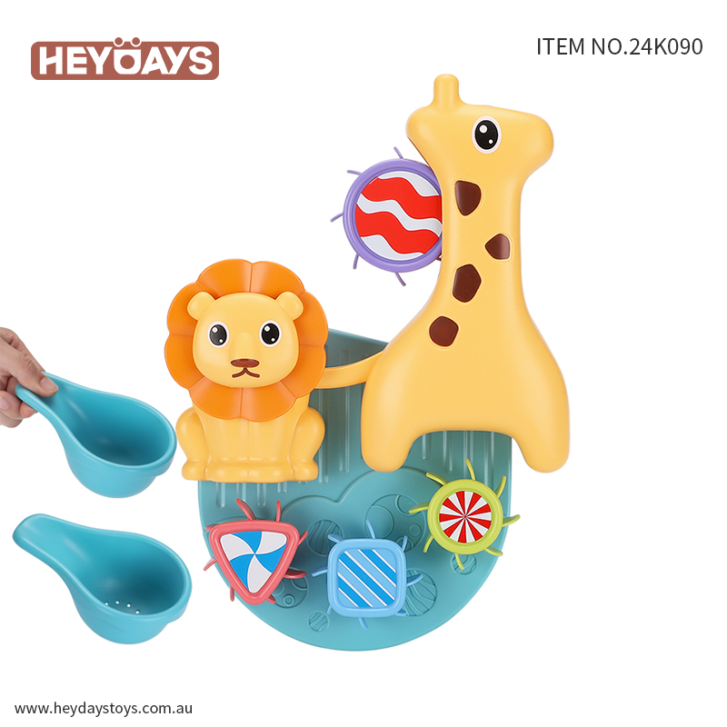 Baby Bath Toy Shower Spray Waterwheel Bathtub Rotating Water Toy Toddlers Kids