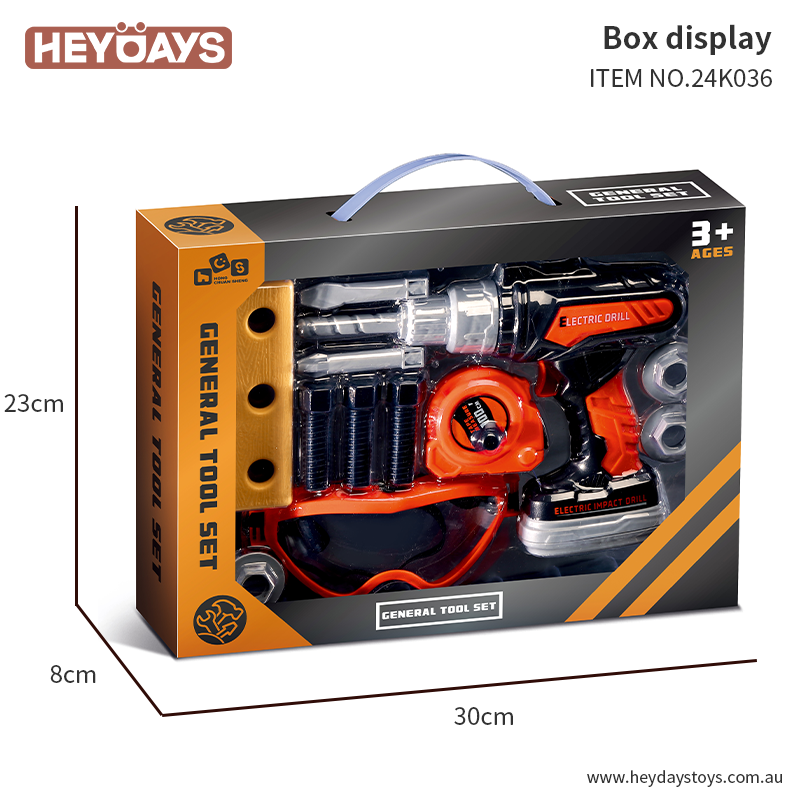 Pretend Play Role Play Toy Tool Set Electric Drill Power Tool Sound Gift Kids