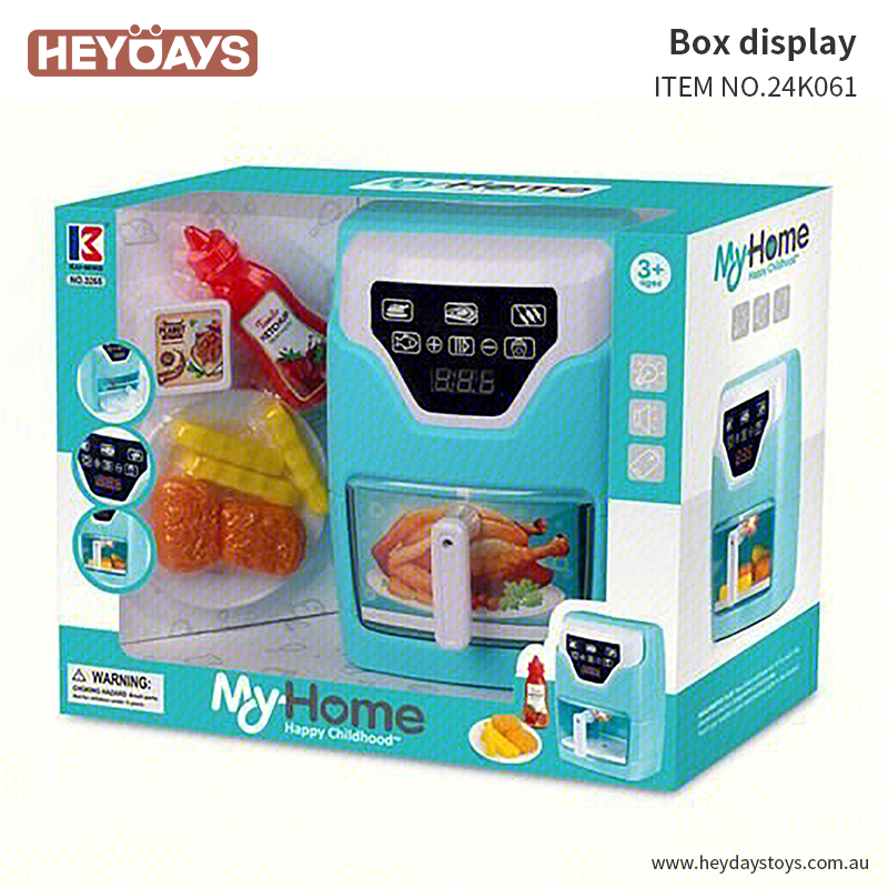 Kitchen Appliances Pretend Play Toy Air Fryer Cooking Set Gift Kids Boys Girls