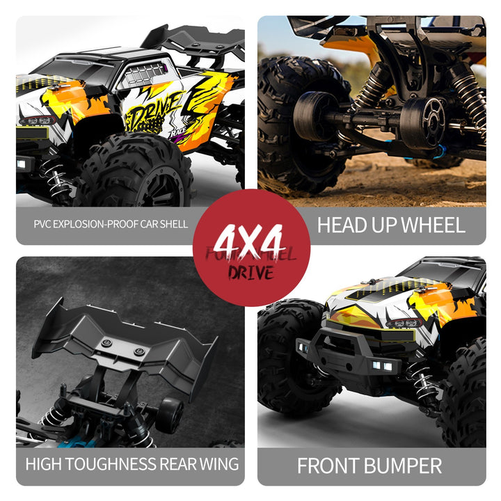 4WD Brushless RC Monster Truck 70 km/h 1:16 Scale Off-Road Remote Control Car