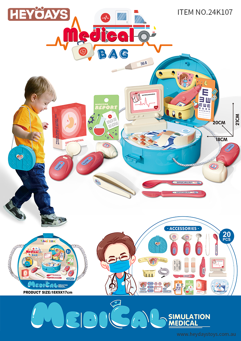 Pretend Play Doctor Kit Role Play Toy Medical Kit Playset Gift Kids Boys Girls