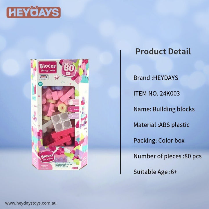 STEM Big & Colourful Blocks DIY Building Toys Brick Set Gift for Kids Toddlers