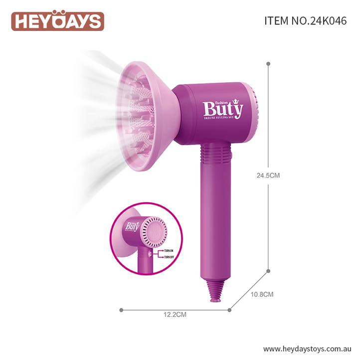 Pretend Play Hair Styling Set Hair Dryer Beauty Salon Kit Toy Gift Kids Girls