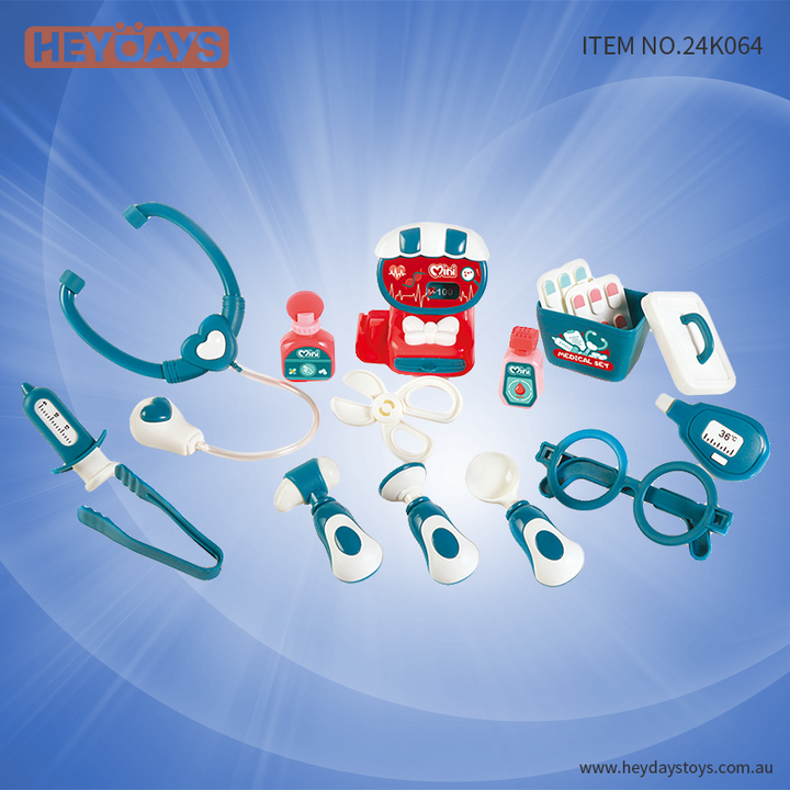 Pretend Play Doctor Set Role Play Toy Medical Kit Playset Gift Kids Boys Girls