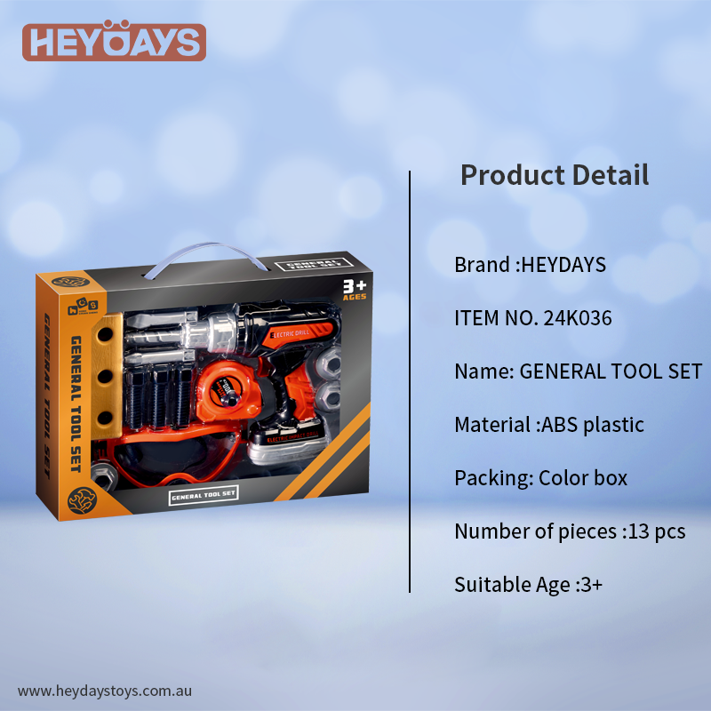 Pretend Play Role Play Toy Tool Set Electric Drill Power Tool Sound Gift Kids