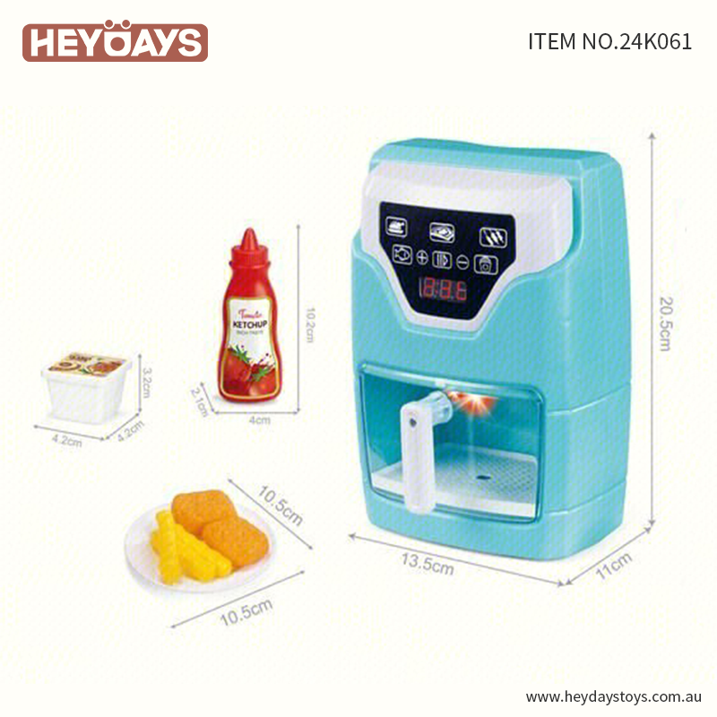 Kitchen Appliances Pretend Play Toy Air Fryer Cooking Set Gift Kids Boys Girls