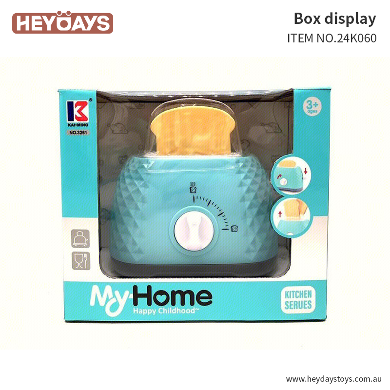 Kitchen Appliances Pretend Play Toy Toaster Pop Up Toast Gift Kids Boys Girls