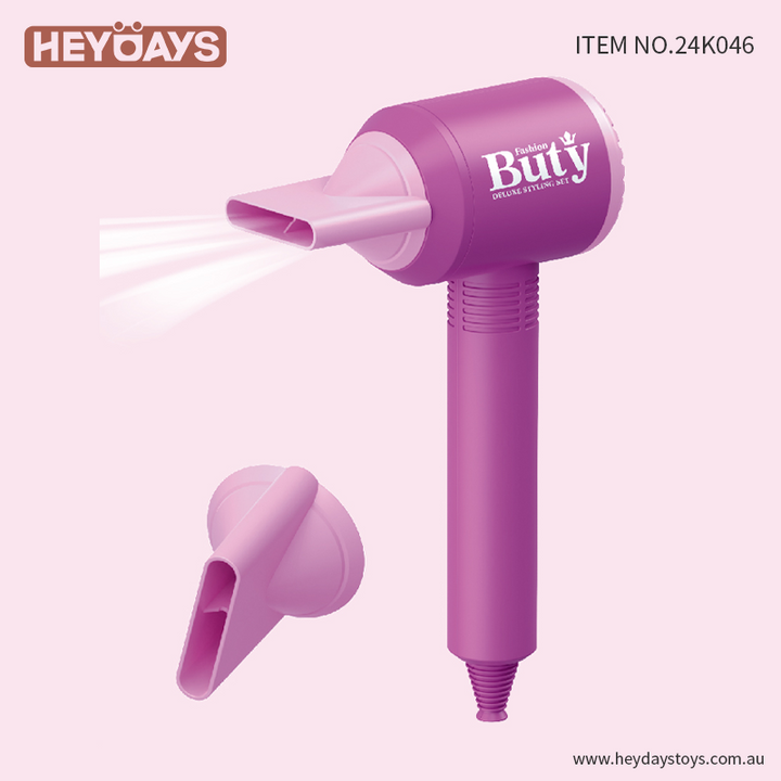 Pretend Play Hair Styling Set Hair Dryer Beauty Salon Kit Toy Gift Kids Girls
