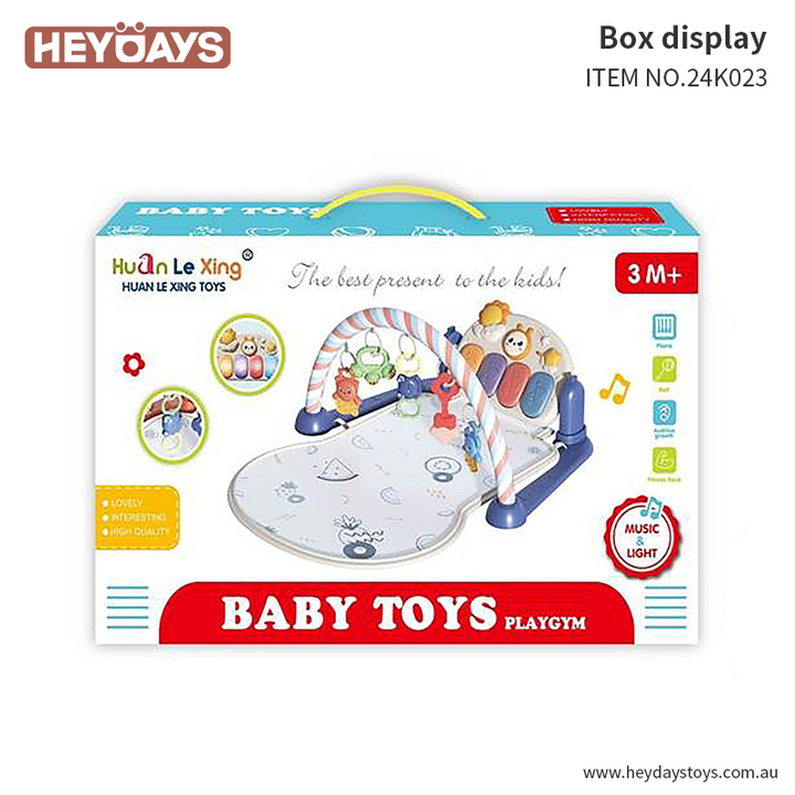 Baby Gym Tummy Time Activity Mat Kick & Play Piano Gym Toddler Newborn Infant