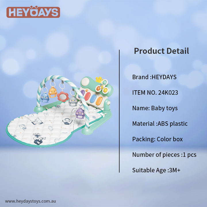 Baby Gym Tummy Time Activity Mat Kick & Play Piano Gym Toddler Newborn Infant