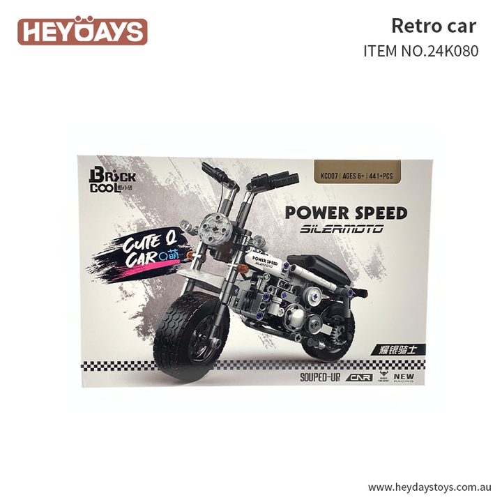 Motorcycle Toy Building Blocks Kit Collectible Display Model Gift Kids Adults