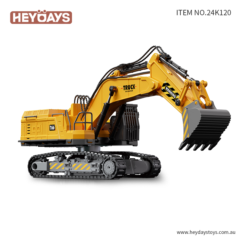 Remote Control Excavator Truck Construction Digger 2.4GHz RC DIY STEM Toy Kids