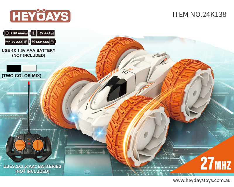 Remote Control Car RC Stunt Car Double Sided Rotating 360°  Flip Toy Gift Kids