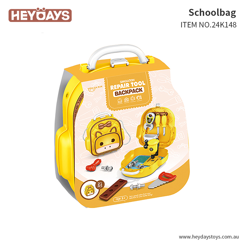 Pretend Play Tool Set Kids Tool Kit w/ Toy Drill & Backpack Gift Boys Girls