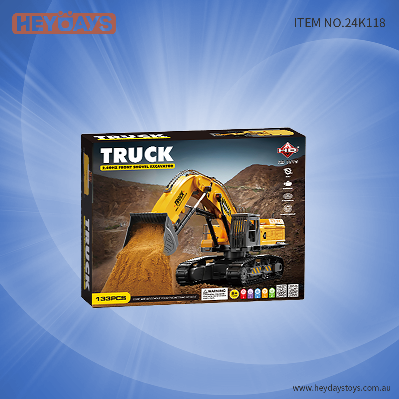 Remote Control Front Shovel Bulldozer Truck 2.4GHz DIY STEM Construction Toy Kid