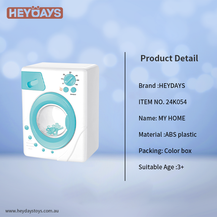 Washing Machine – Realistic Pretend Play Appliance with Rotating Drum & Lights