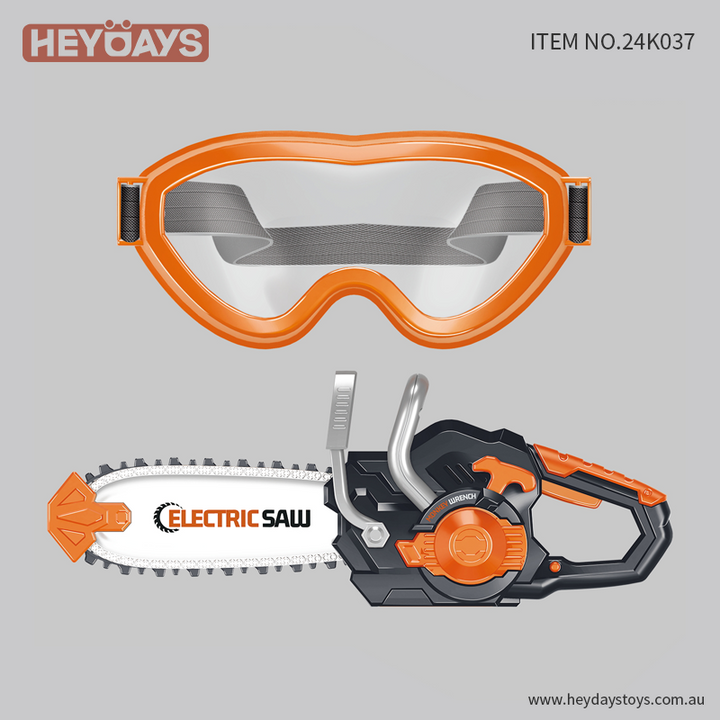 Pretend Play Role Play STEM Toy Tool Set Electric Saw Chainsaw Sound Gift Kids