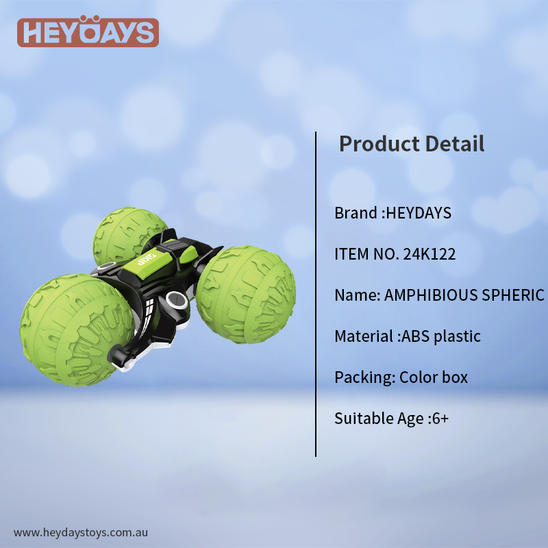 Amphibious Remote Control Car 1:12 Scale Large RC Stunt 360° Rotating Kids Adult