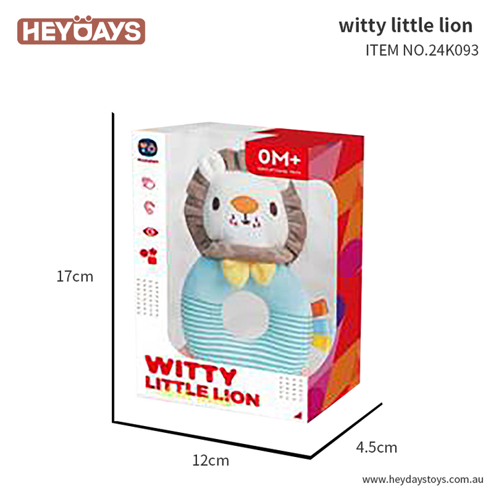 Sensory Educational Baby Rattle Toy Lion Animal Soft Plush Toy Newborn Infants