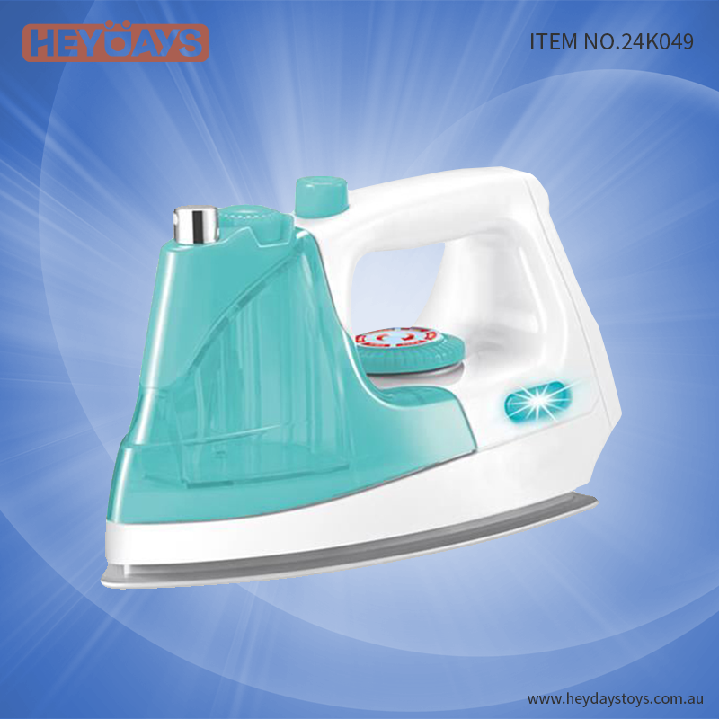 Pretend Play Playset Steam Iron Toy with Spray Function & Detachable Water Tank