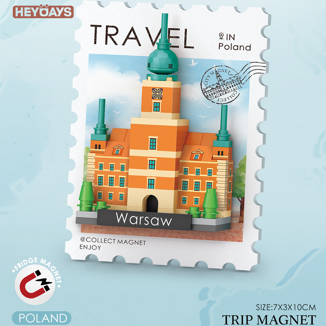 3D World Landmark Building Block Fridge Magnet Blind Box Mystery Souvenir Gift