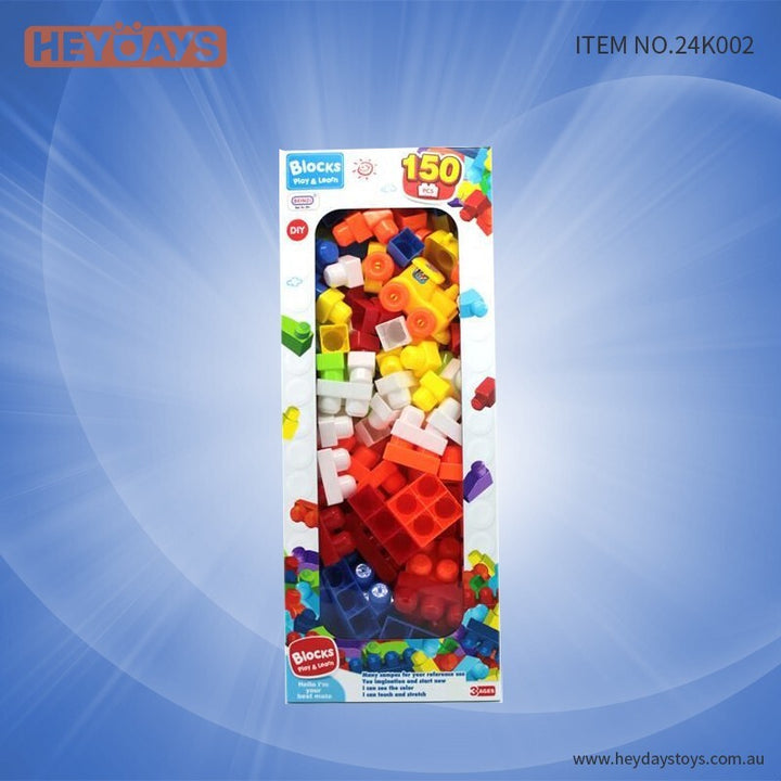 DIY Big & Colourful Blocks STEM Building Toys Brick Set Gift for Kids Toddlers